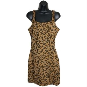 Forever 21 Womens Large Mini Leopard Print Dress